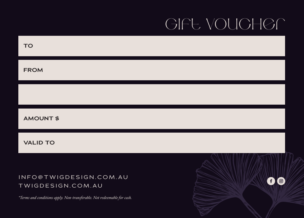 TWIG Design Gift Voucher